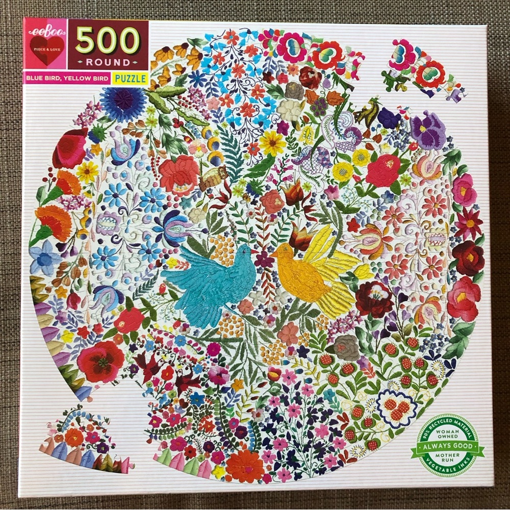 Round 500 piece Puzzle Eeboo Piece & Love